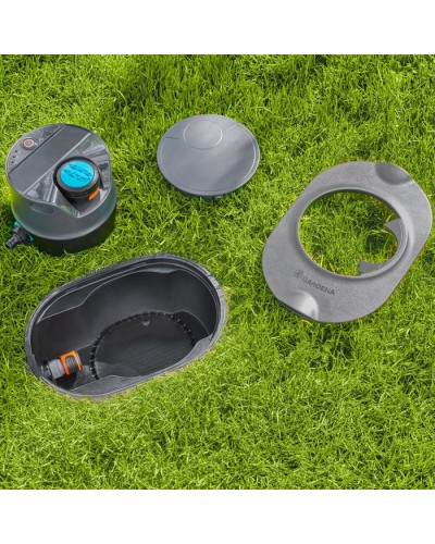 Дождеватель подземный Gardena AquaPrecise Set Bluetooth, многоконтурный автоматический, 320 м2 (16010-20)