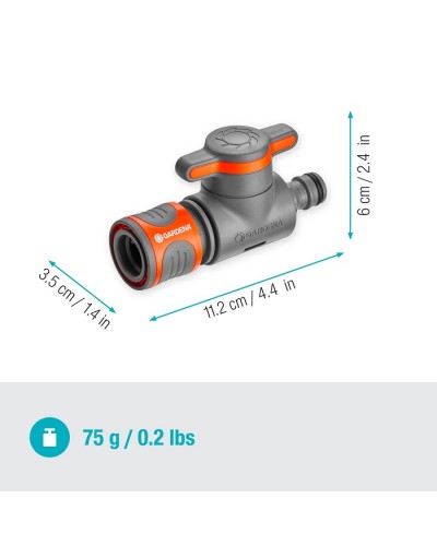 Клапан регулирующий коннектор-штуцер Gardena 1/2" 13 мм - 3/4" 19 мм (18267-20)