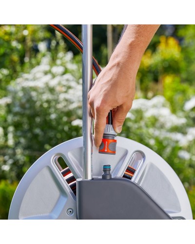 Тележка для шланга Gardena CleverRoll M Metal Set с комплектом для полива (18542-20)
