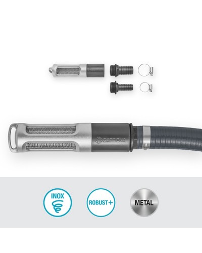 Фільтр з клапаном Gardena Metal для забірного шланга 19 мм 3/4" - 25 мм 1" (09093-20)