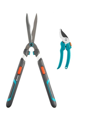 Ножиці для живоплоту телескопічні Gardena TeleCut 700-900 + секатор Classic до 18 мм (12304-30)