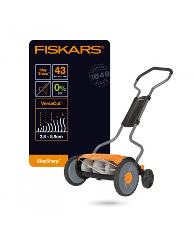 Механічна барабанна газонокосарка Fiskars StaySharp Plus 43 см, 113872 (1015649)