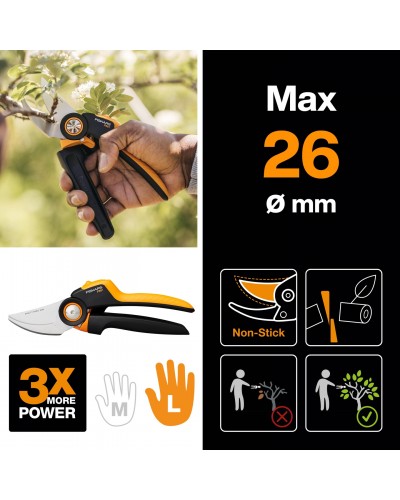 Секатор Fiskars X-series P961 Bypass до 26 мм (1057175) Секатор Fiskars X-series P961 Bypass до 26 мм (1057175)