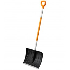 Лопата для прибирання снігу Fiskars Plus 49 см, 155 см, 1.75 кг (1062828)