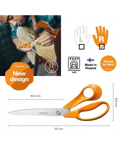 Ножиці універсальні Fiskars Classic Large universal 25 см, 1005151 (1075038)