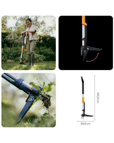Інструмент для видалення бур'янів Fiskars X-series™ телескопічний 103-122 см (1080510) Новинка