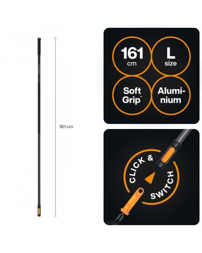 Ручка алюминиевая Fiskars OneClick L, 161 см (1080547) Ручка алюминиевая Fiskars OneClick L, 161 см (1080547)
