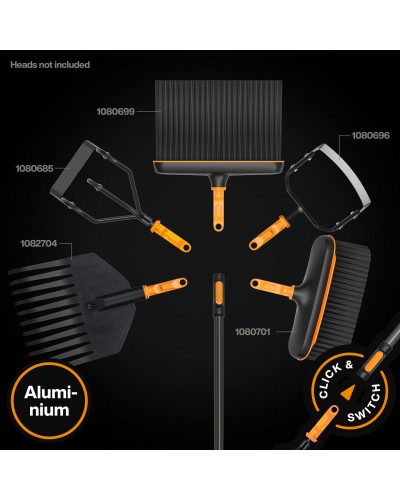 Ручка телескопическая алюминиевая Fiskars OneClick M, 119-174 см (1080671)