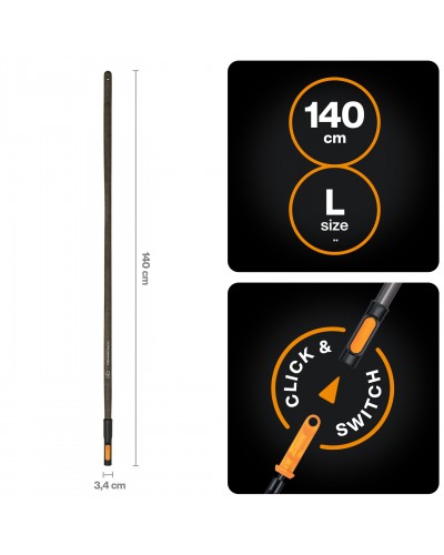 Ручка деревянная Fiskars OneClick L FSC, 140 см (1080549) Ручка деревянная Fiskars OneClick L FSC, 140 см (1080549)