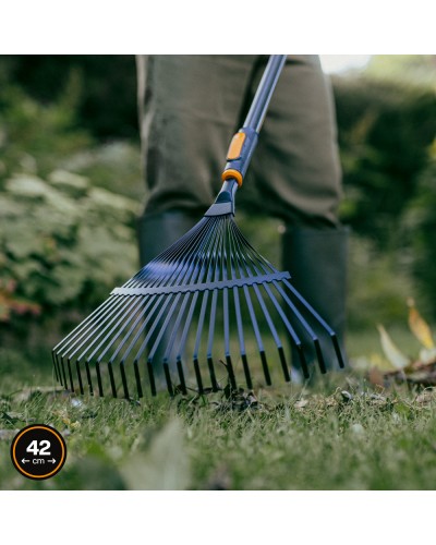 Граблі сталеві віялові Fiskars OneClick 42 см + ручка L, 161 см (1080714) Граблі сталеві віялові Fiskars OneClick 42 см + ручка L, 161 см (1080714)