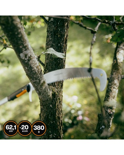Пила садова закруглена з гаком Fiskars OneClick 360 мм, зріз на себе (1080690)