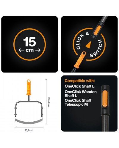 Плоскоріз для видалення бур'янів Fiskars OneClick 15 см (1080696)