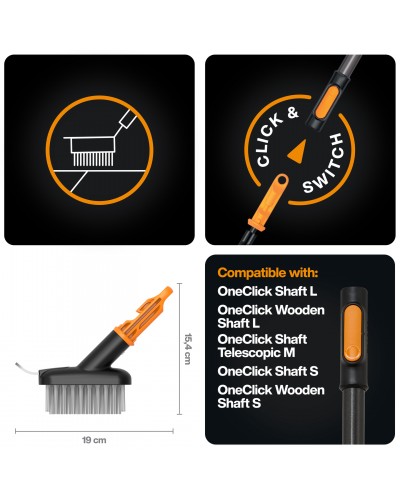 Щітка металева для щілин Fiskars OneClick 9,5 см (1080697)