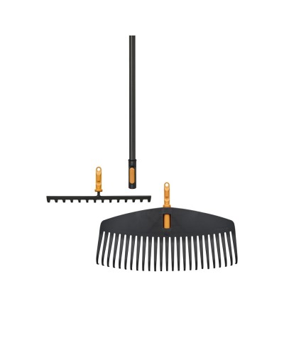 Граблі для газонів 51 см + граблі для грунту 36 см + ручка 161 см Fiskars OneClick Set (1080716)