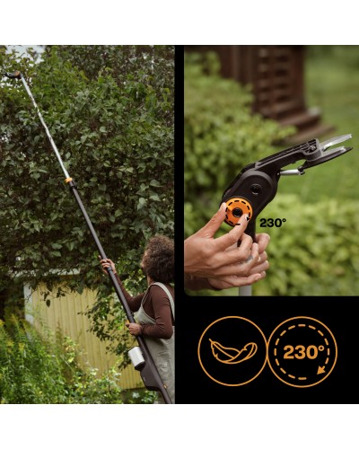 Акумуляторний висоторіз до 32 мм Fiskars eTree Pruner Bypass 250-400 см, БЕЗ АКБ (1082340)