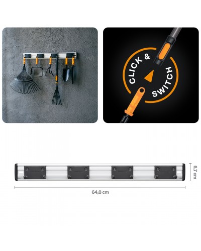 Кронштейн для садових інструметів Fiskars OneClick 65 см (1082705)
