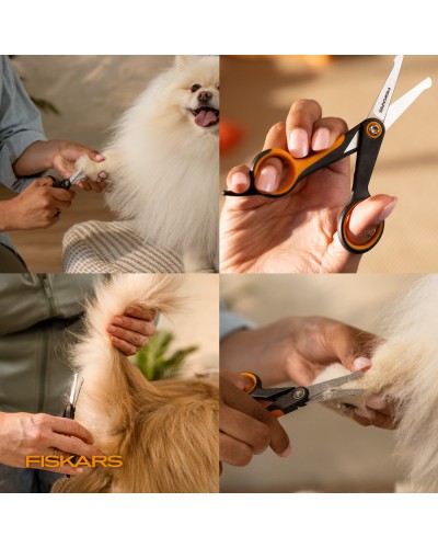 Ножницы для точной стрижки в груминге Fiskars Detailing scissors, 14 см (2009124) Ножницы для точной стрижки в груминге Fiskars Detailing scissors, 14 см (2009124)