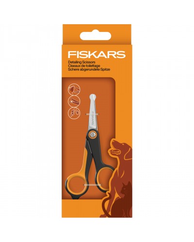 Ножницы для точной стрижки в груминге Fiskars Detailing scissors, 14 см (2009124) Ножницы для точной стрижки в груминге Fiskars Detailing scissors, 14 см (2009124)