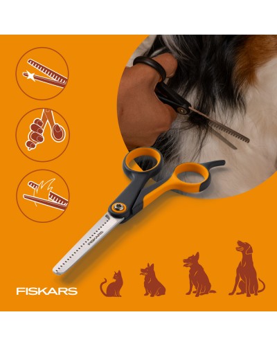 Филировочные ножницы для груминга Fiskars Blending Scissors 17 см (2009128) Филировочные ножницы для груминга Fiskars Blending Scissors 17 см (2009128)