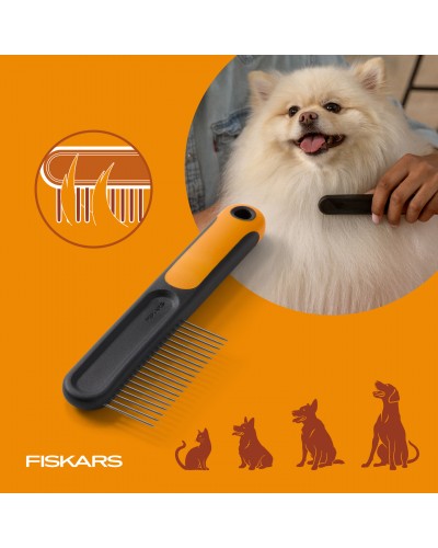 Расческа для расчесывания собак и кошек Fiskars Wide Toothed Comb (2009134) Расческа для расчесывания собак и кошек Fiskars Wide Toothed Comb (2009134)
