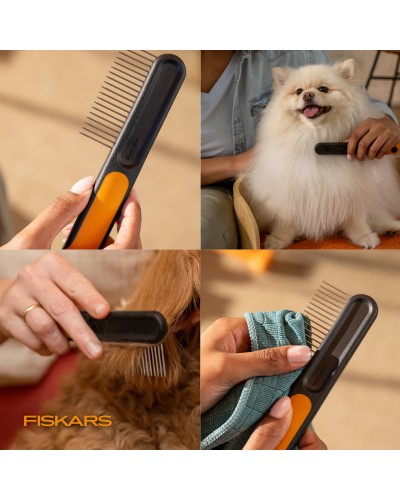 Расческа для расчесывания собак и кошек Fiskars Wide Toothed Comb (2009134) Расческа для расчесывания собак и кошек Fiskars Wide Toothed Comb (2009134)