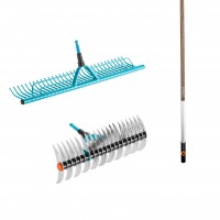 Комплект для вычесывания и сгребания газонов Gardena Combisystem 35 см+60 см, ручка 180 см (03006-20)