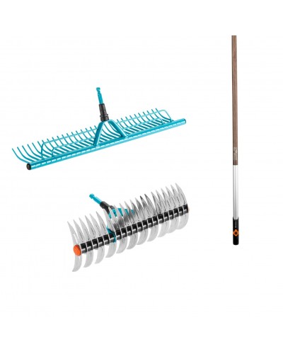 Комплект для вычесывания и сгребания газонов Gardena Combisystem 35 см+60 см, ручка 180 см (03006-20)