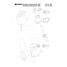 КРЫШКА НАСОСА 1200/1800.CPL.7631-00.900.03 Gardena