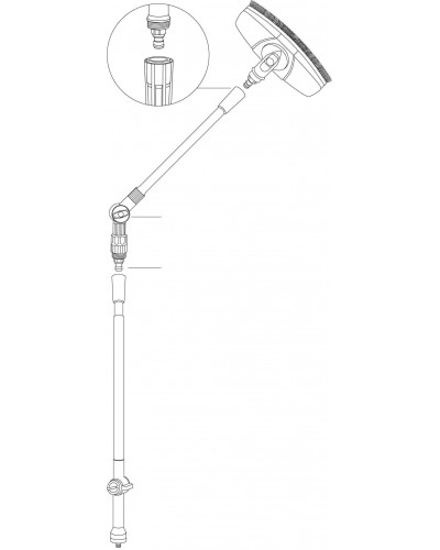 Удлинитель с шарниром для водопроводящей ручки Gardena 53 см для Cleansystem (05556-20)
