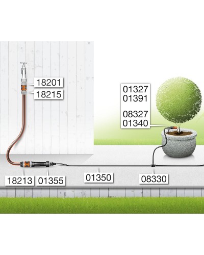 Капельница Gardena Micro-Drip-System концевая регулируемая 0-10 л/час, 10 шт (01391-29)
