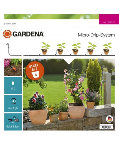 Комплект микрокапельного полива Gardena Micro-Drip-System для 5 цветочных горшков S (13000-20)