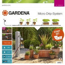 Комплект мікрокрапельного поливу Gardena Micro-Drip-System Starter Set M automatic для квіткових горщиків або вазонів з таймером Flex (13002-20)