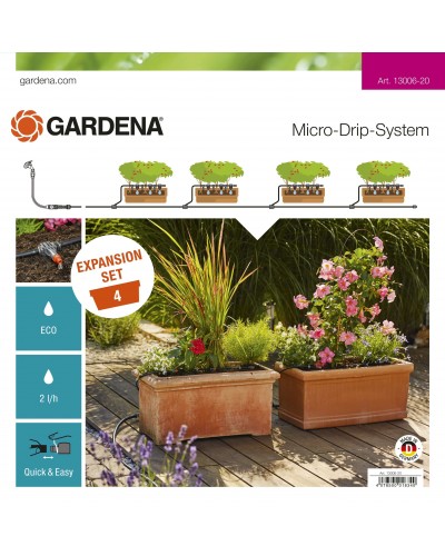 Комплект для расширения микрокапельного полива Gardena Micro-Drip-System на 4 цветочных ящика (13006-20)