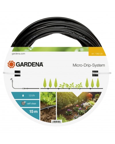 Шланг-дощувач Gardena Micro-Drip-System 15 м, 1.5 л/год (01362-20)