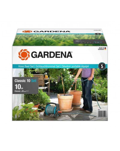 Катушка для шланга Gardena Classic 10 Set с комплектом для полива (08010-20)