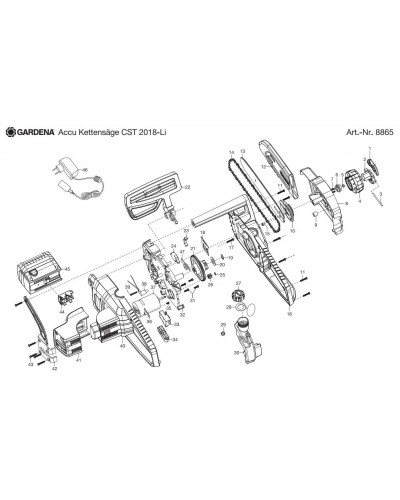 Електродвигун для акумуляторної пили Gardena CST 2018 Li (08865-00.900.18)