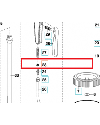 Кільце ущільнювальне на конектор шлангу Gardena для обприскувача 12 л (00884-00.900.19)