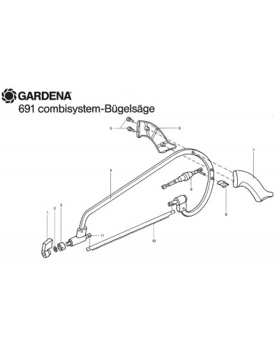Полотно для лучковой пилы Gardena Combisystem 350 (00691-00.600.02)