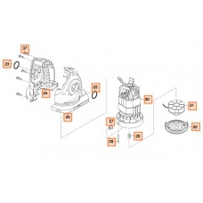 Электродвигатель в сборе для турботриммера Gardena ComfortCut 450 (08847-00.751.00)