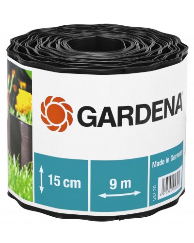 Бордюр садовий чорний Gardena 9х15 см (00532-20)