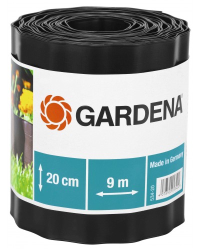 Бордюр садовый черный Gardena 9х20 см (00534-20)