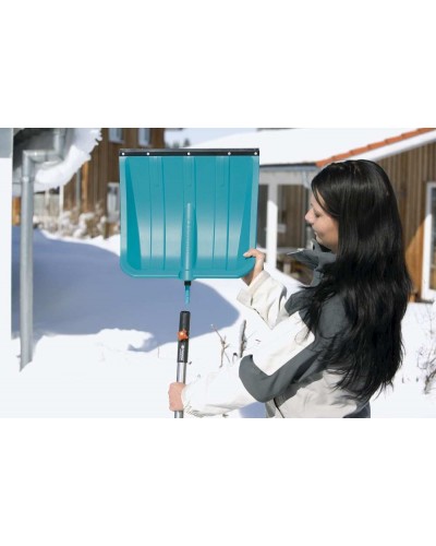 Лопата для прибирання снігу Gardena 50 см з пластиковою кромкою і ручка алюмінієва 130 см (03241-30)