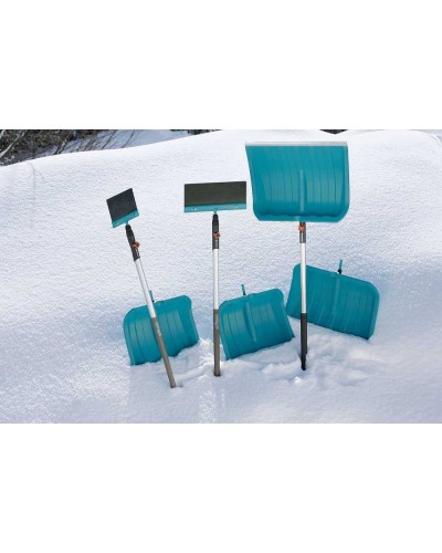 Лопата для прибирання снігу Gardena 50 см з пластиковою кромкою і ручка алюмінієва 130 см (03241-30)